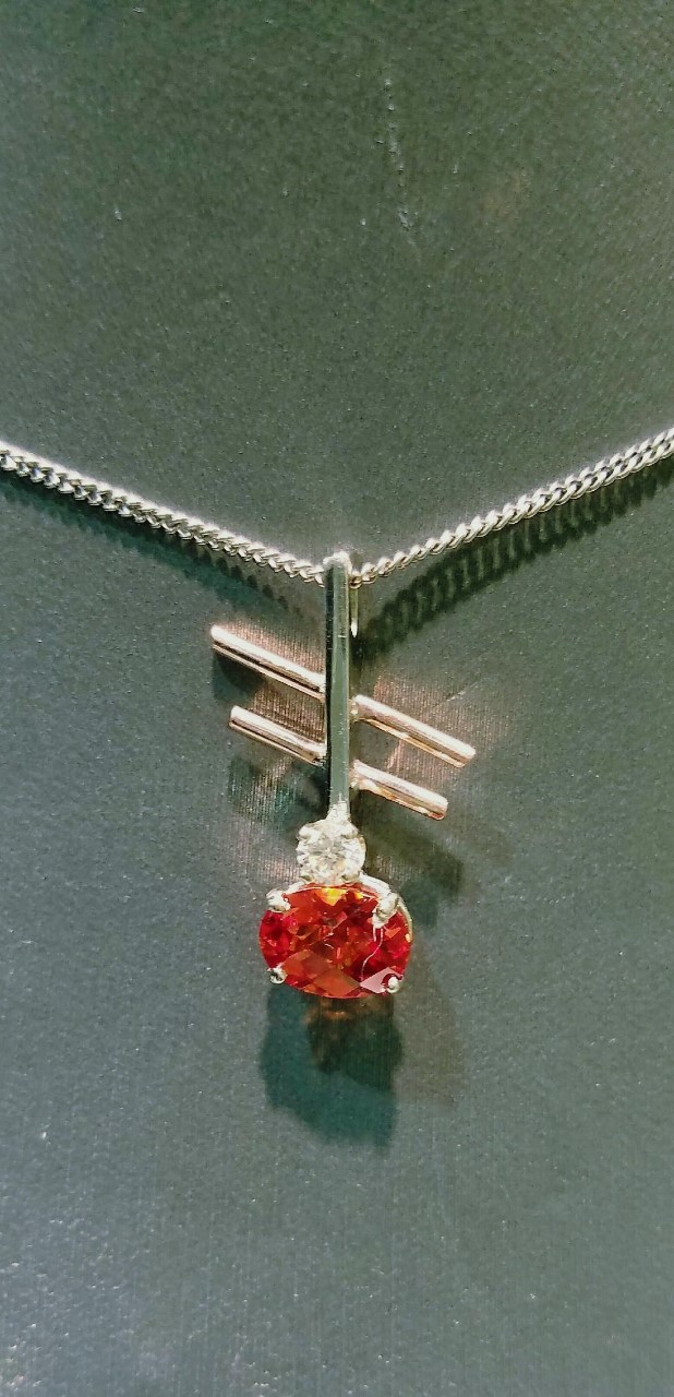 Red Crystal Diamond Pendant